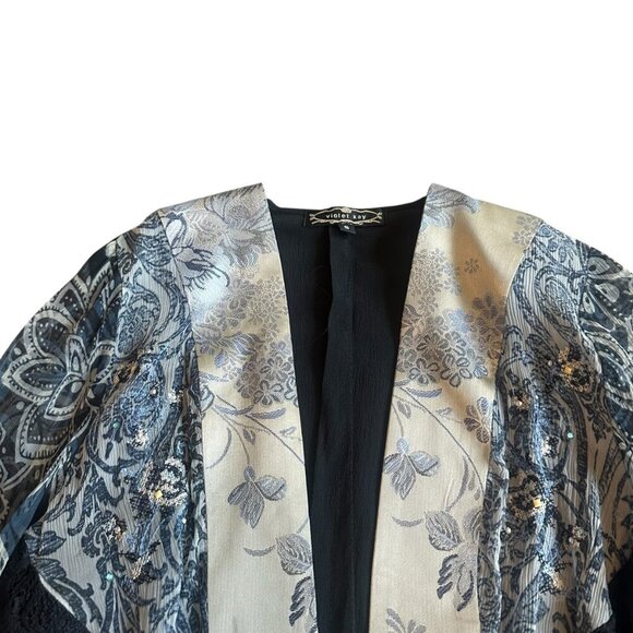 Violet Kay Silk Blend Kimono Blouse Sweater Top Jacket Size Small Women's - Picture 2 of 11